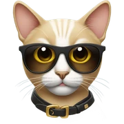 Cat with sunglasses sticker