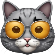 Cat with sunglasses sticker