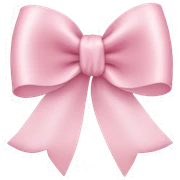 light pink ribbon bow sticker
