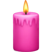 Pink candle  sticker