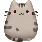 pusheen light pink heart sticker