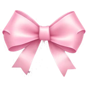 light pink ribbon bow sticker