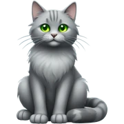 Grey cat  sticker