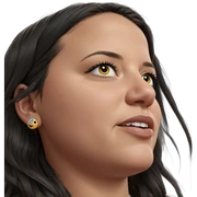 portrait of a girl with earrings sticker