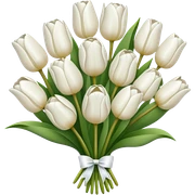 white tulip bouquet  sticker