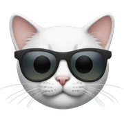 Cat with sunglasses sticker