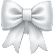 white satin bow sticker