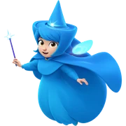 girl with magical wand sticker