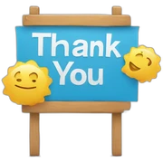 Thank you sign sticker