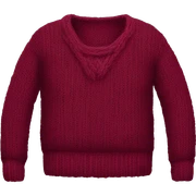 Burgundy knit sweater sticker