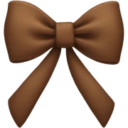Brown bow sticker