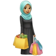 Hijab girl shopping sticker
