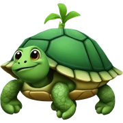 Turtle with wheels as legs sticker