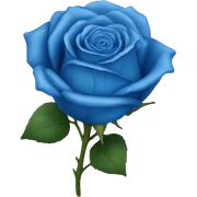 blue rose sticker