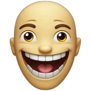Big big scary smile sticker