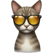 Cat with sunglasses sticker