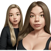 blonde and brown hair girls sticker