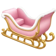 light pink sleigh sticker