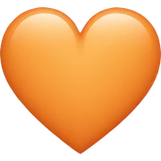 Light orange heart  sticker