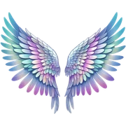 iridescent angel wings sticker