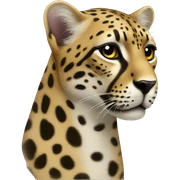 glamour gepard with bomque on it ear sticker