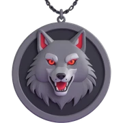 Witcher wolf school medallion with chain sticker