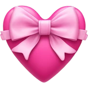 Pink heart with bow sticker