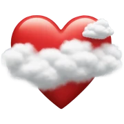 red heart + cloud sticker