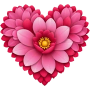 Flower heart  sticker