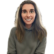 smiling girl with potted plant sticker