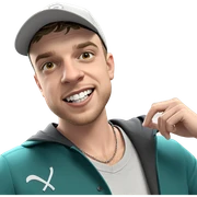 smiling boy in baseball cap sticker