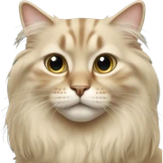 Beige longhair cat sticker