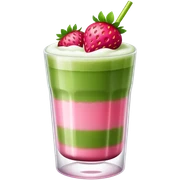 Strawberry matcha  sticker