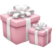 Light pink Christmas gifts under a white Christmas tree  sticker