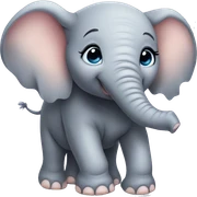 Adorable baby elephant  sticker