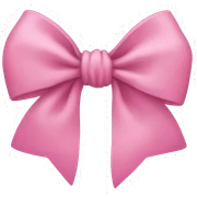 Pink bow sticker