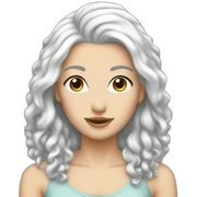 silver hair white girl sticker