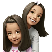 smiling girls with long hair sticker