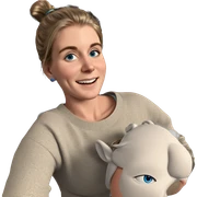 smiling girl with blue eyes sticker