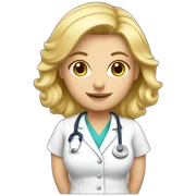 blonde female nurse sticker