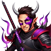 Demon-Horned Warrior sticker
