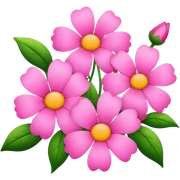 pink flowers sticker