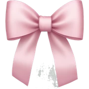 light pink ribbon bow sticker