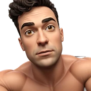 muscular male portrait in focus sticker