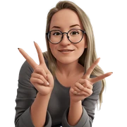 smiling girl with glasses indoors sticker