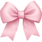 light pink ribbon bow sticker