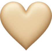 Beige heart sticker