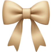 beige bow sticker