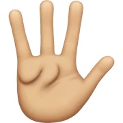 three fingers sticker
