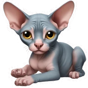 sphynx with pig paws sticker